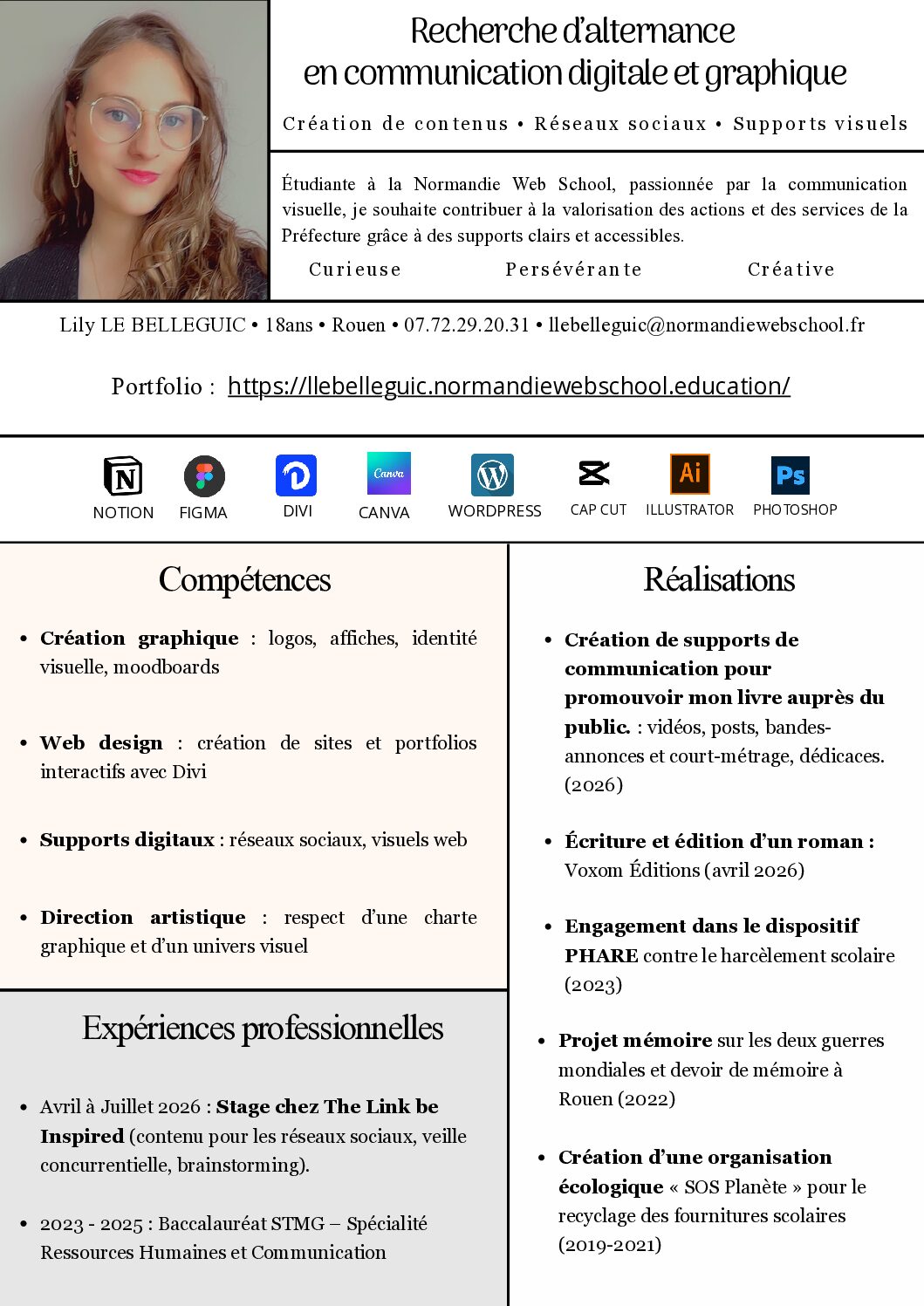 Cv - Lily LE BELLEGUIC